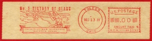 History of Glass - Postage Meter Sample